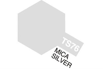 Tamiya - TS-76 - Mica Silver (Gloss) - spraymaling - 100 ml