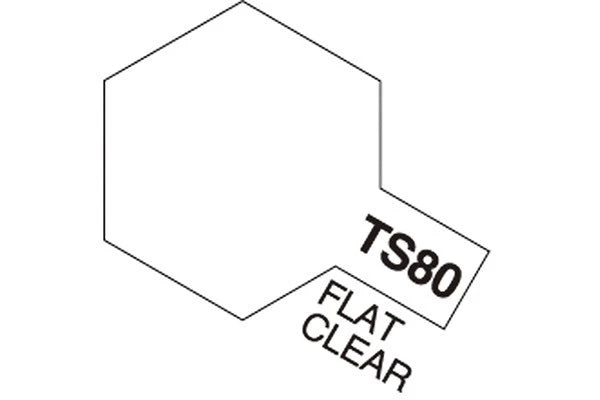 Tamiya - TS-80 - Flat Clear (Flat) - Spraymaling - 100 ml