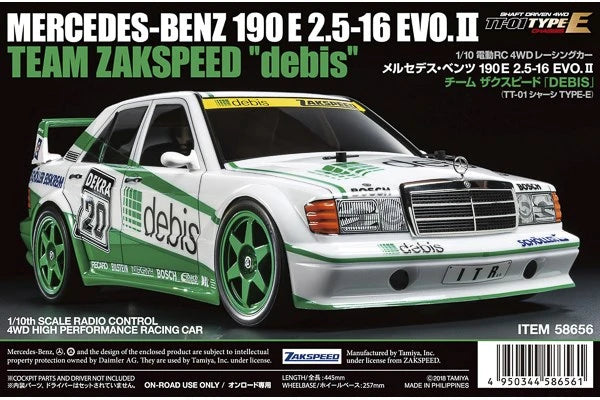 Tamiya - 58656 - 1/10 R/C Mercedes-Benz 190 E 2.5-16 EVO.II /NO ESC