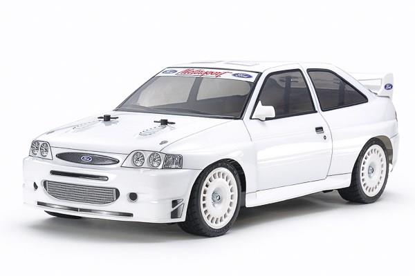 Tamiya - 58691 - 1/10 1998 Ford Escort Custom TT-02 RC Bil - Samlesæt