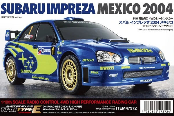 Tamiya - 47372 - 1/10 R/C Subaru Impreza Mexico 2004 (TT-01 Type-E)