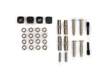U-joints, driveshaft (carrier (4)/ 4.5mm cross pin (4)/ 3mm headed pin (4)/ 4x15mm screw pin (2)/ hex pin (2)/ e-clips (6)/ 3x6x