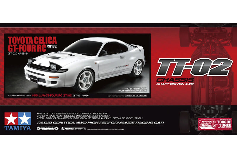 Tamiya - 58730 - TT-02 1/10 Toyota Celica GT-Four RC (ST185) - Samlesæt