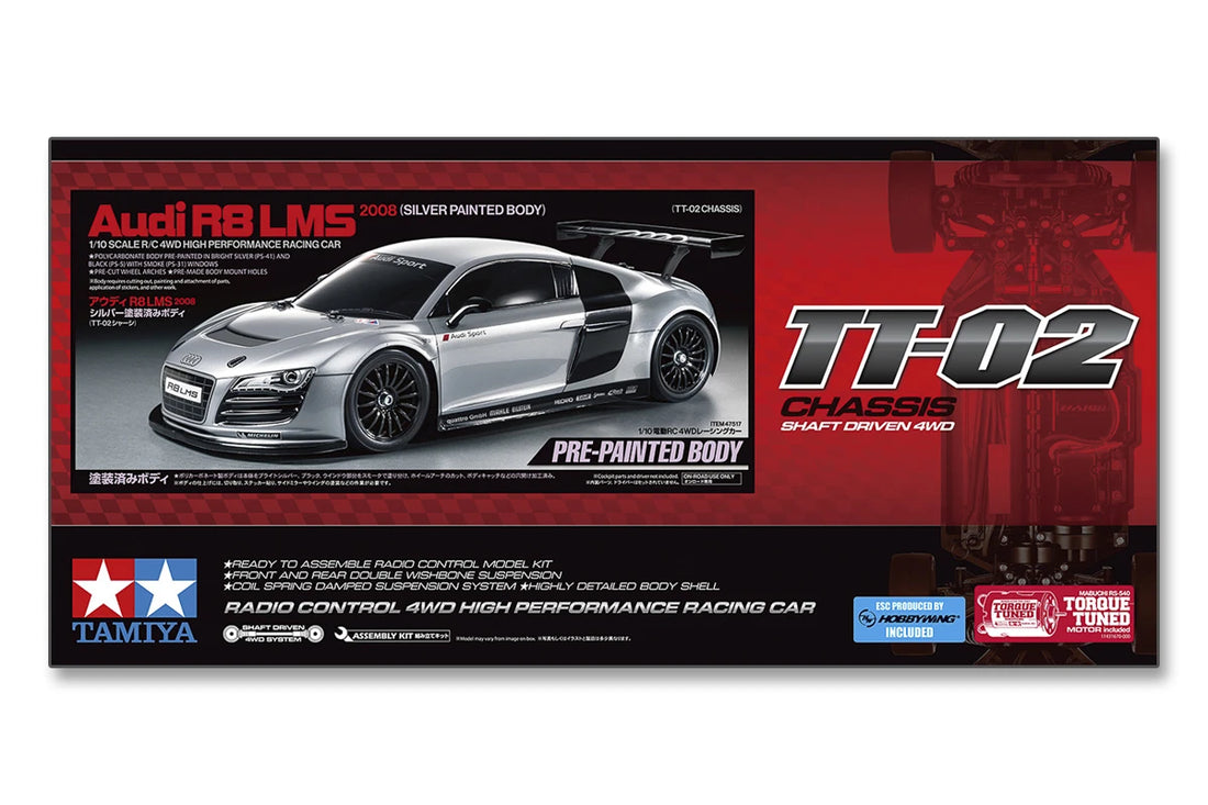 1/10 R/C Audi R8 LMS 2008 (Painted Body) (TT-02)