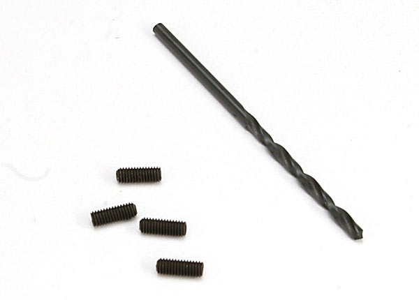 Traxxas - TRX5554 - Suspension down stop screws (includes 2.5mm drill bit) (limits suspension droop, sets maximum ride height)