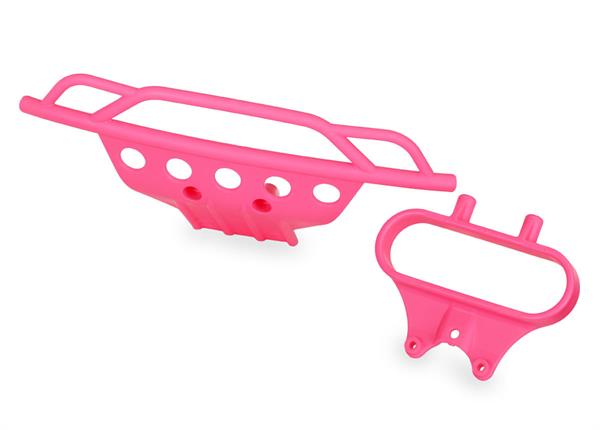 Traxxas - TRX5835P - Bumper, front/ bumper mount, front (pink)