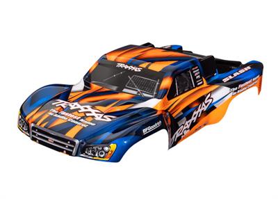 Traxxas - TRX5851T - Body, Slash® 2WD (also fits Slash® VXL & Slash® 4X4), orange & blue (painted, decals applied)