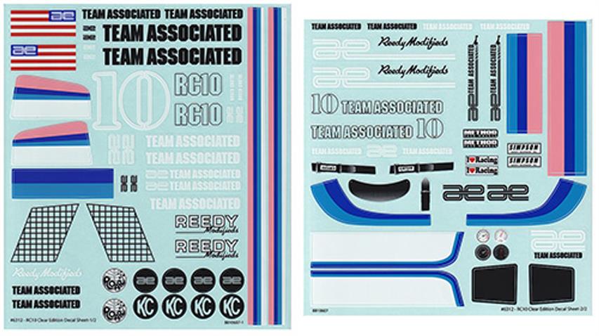 Team Associated - AE6312 - RC10CC Decal Sheets