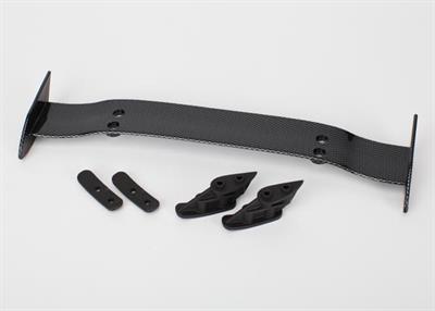 Traxxas - TRX6414G - Wing (exocarbon)/wing mounts (2)/ washers (2)