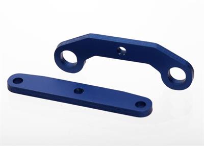 Traxxas - TRX6423 - Bulkhead tie bars, front & rear, aluminum (blue-anodized)