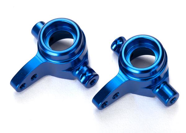 Traxxas - TRX6439 - Steering blocks, 6061-T6 aluminum, left and right (blue-anodized)