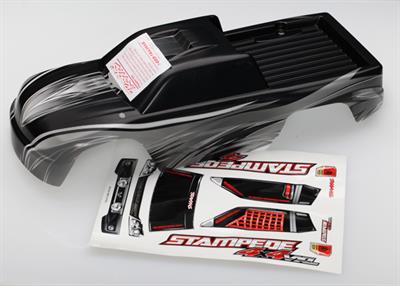 Traxxas - TRX6711X - Body, Stampede® 4X4, ProGraphix® (Graphics are printed, requires paint & final color application)/ decal sheet