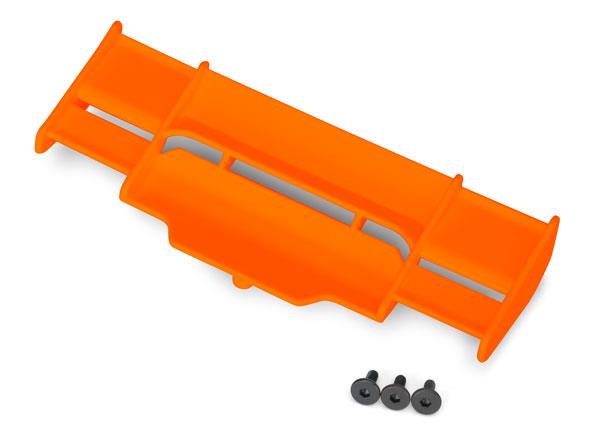 Traxxas - TRX6721T - Wing, Rustler® 4X4 (orange)/ 3x8 FCS (3)