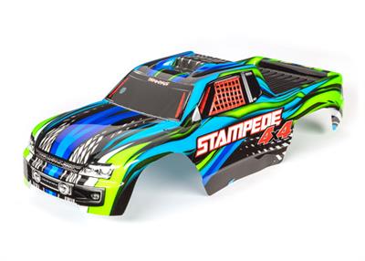 Traxxas - TRX6729X - Body, Stampede® 4X4, blue (painted, decals applied)