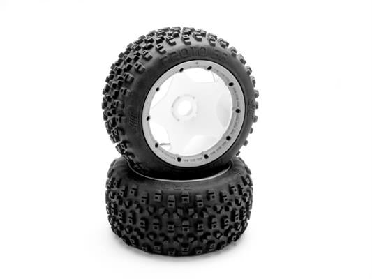 HPI - HP67969 - Proto Tire (White/Baja 5B/Rear/2Pcs)