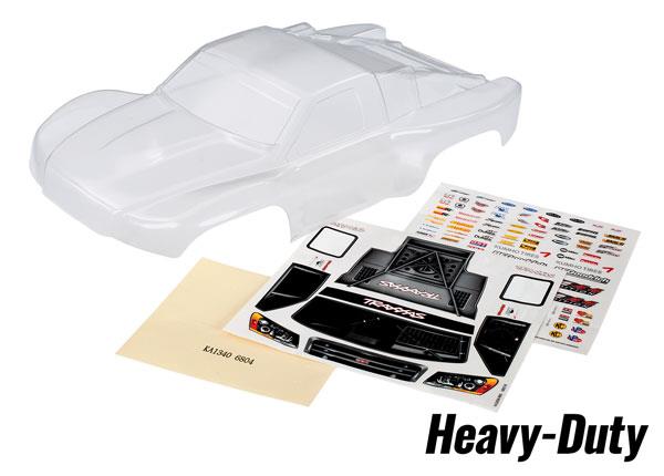 Traxxas - TRX6811R - Slash 4X4 Karosseri Heavy Duty i klar lexan - Med vindues mærker og klistermærker