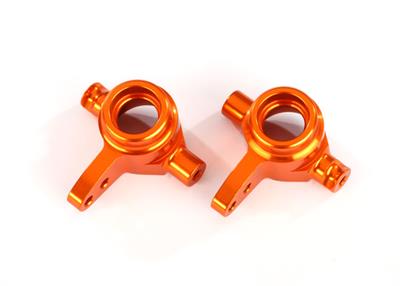 Traxxas - TRX6837A - Steering blocks, 6061-T6 aluminum (orange-anodized), left & right