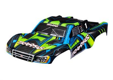 Traxxas - TRX6844-GRN - Body, Slash® 4X4 (also fits Slash® VXL & Slash® 2WD), green and blue (painted, decals applied) (assembled with front & rear l