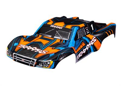 Traxxas - TRX6844-ORNG - Body, Slash® 4X4 (also fits Slash® VXL & Slash® 2WD), orange and blue (painted, decals applied) (assembled with front & rear