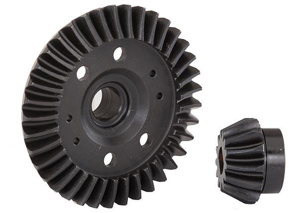 Traxxas - TRX6879R - Ring gear, differential/ pinion gear, differential (machined, spiral cut) (rear)