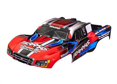 Traxxas - TRX6928R - Body, Slash® 4X4 (also fits Slash® VXL & Slash® 2WD), red & blue (painted, decals applied)