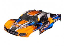 Traxxas - TRX6928T - Body, Slash® 4X4 (also fits Slash® VXL & Slash® 2WD), orange & blue (painted, decals applied)