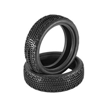 PAIR OF 1\10 TYRES CARPET 2WD MEDIUM FRONT