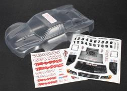 Traxxas - TRX7012R - Body, 1/16 Slash 4X4 (clear, requires painting)/ grille, lights decal sheet