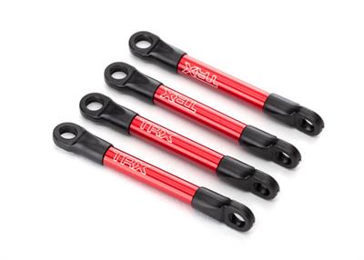 Traxxas - TRX7018X - Push rods, aluminum (red-anodized) (4) (assembled with rod ends) (1/16 Slash)