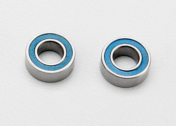 Traxxas - TRX7019 - 4x8x3mm Kugleleje, blue rubber sealed - 2 stk