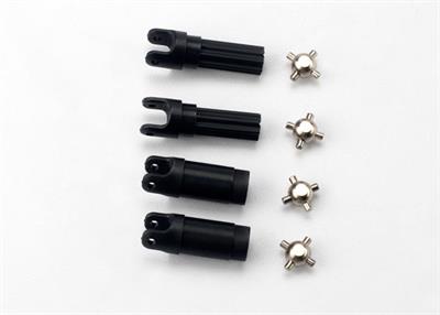 Traxxas - TRX7050 - Half shafts, left or right (1/16 Slash)(internal splined half shaft (2)/external splined half shaft) (2))/ metal u-joints (4)