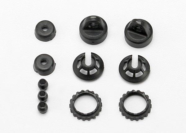 Traxxas - TRX7065 -  Caps and spring retainers, GTR shock (upper cap (2)/ hollow balls (4)/ bottom cap (2)/ upper retainer (2)/ lower retainer (2))