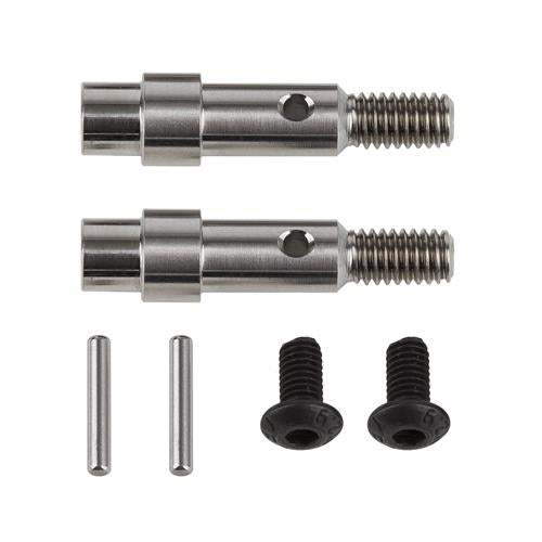 Team Associated - AE71181 - FT Hex Adapter Front Axles, titanium