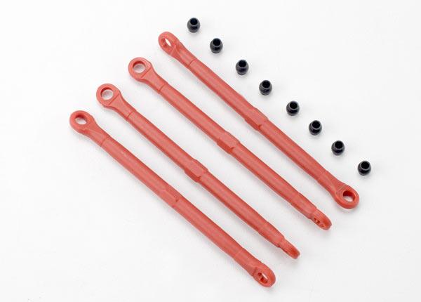 Traxxas - TRX7138 - Toe link, front & rear (molded composite) (red) (4)/ hollow balls (8)