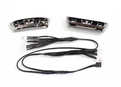 Traxxas - TRX7186 - LED lights, light harness (4 clear, 4 red)/ bumpers, front & rear/ wire ties (3)  (requires power supply #7286)