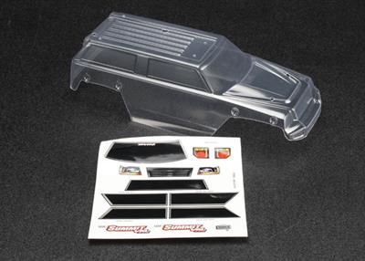 Traxxas - TRX7211 - Body, 1/16 Summit (clear, requires painting)/ grille, lights decal sheet