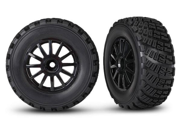 Traxxas - TRX7473T - BFGoodrich® Rally tyre glued black rally wheels with 12mm hex - 2 pcs "TSM Rated"