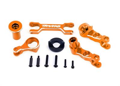 Traxxas - TRX7746ORNG - Steering bellcranks (left and right)/ draglink (6061-T6 aluninum, orange-anodized)