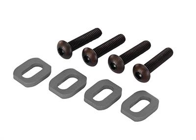 Traxxas - TRX7759-GRAY - Washers, motor mount, aluminum (gray-anodized) (4)/ 4x18mm BCS (4)