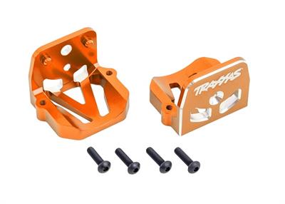 Traxxas - TRX7760-ORNG - Motor Mounts Front & Rear Set Alu Orange X-Maxx, XRT