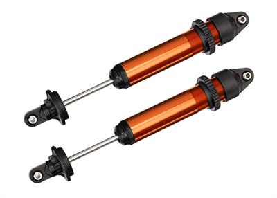 Traxxas - TRX7761T - Shocks, GTX, aluminum, orange-anodized (fully assembled w/o springs) (2)