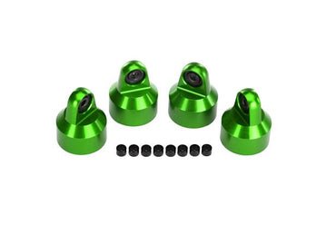 Traxxas - TRX7764G - Shock caps, aluminum (Green-anodized), GTX shocks (4)/ spacers (8)