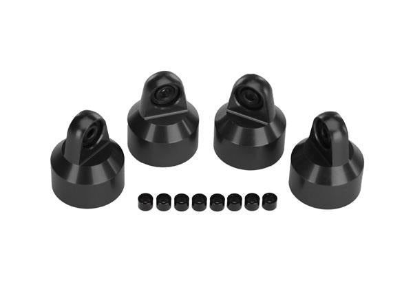 Traxxas - TRX7764X -  Shock caps, aluminum (hard-anodized, PTFE-coated), GTX shocks (4)/ spacers (8)