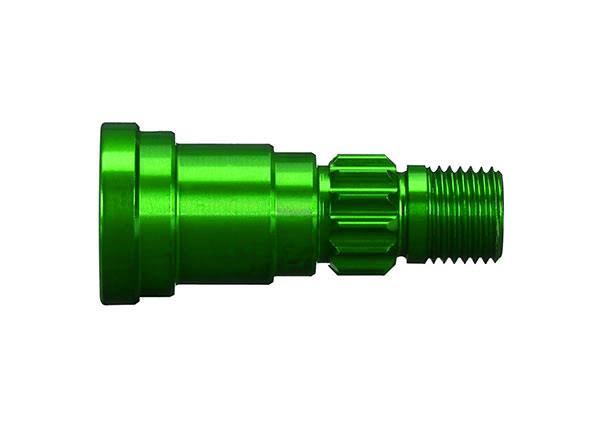 Traxxas - TRX7768G - Stub axle, aluminum (green-anodized) (1) (use only with #7750X driveshaft)