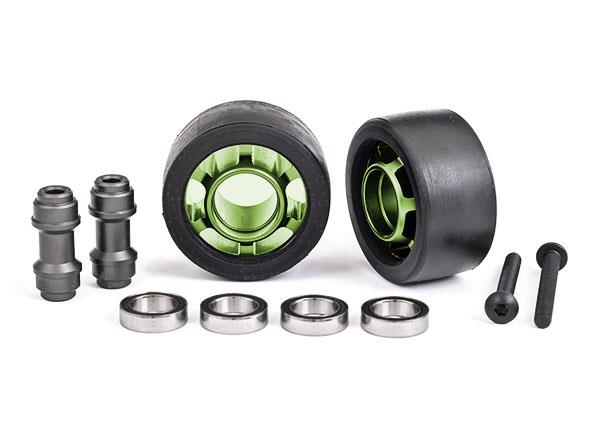 Traxxas - TRX7775G - Green alu Wheels, wheelie bar, 6061-T6 aluminum