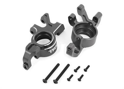 Traxxas - TRX7836-GRAY - Steering Blocks L&R (Pair) Alu gray X-Maxx, XRT