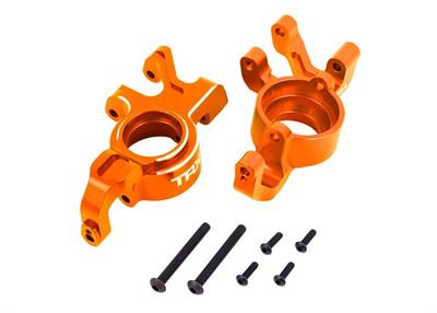 Traxxas - TRX7836-ORNG - Steering Blocks L&R (Pair) Alu orange X-Maxx, XRT