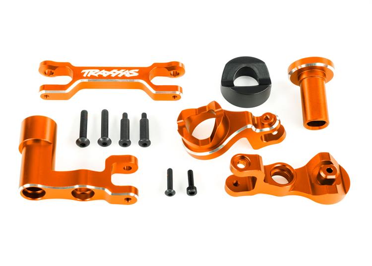 Traxxas - TRX7843-ORNG - Steering bellcranks/ draglink/ servo saver i orange aluminium