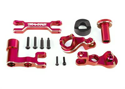 Traxxas - TRX7843-RED - Steering bellcranks/ draglink/ servo saver i rød aluminium