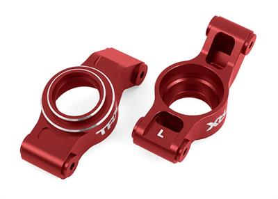 Traxxas - TRX7852-RED  - Carriers, stub axle (rear) 6061-T6 rød aluminium - Højre og venstre